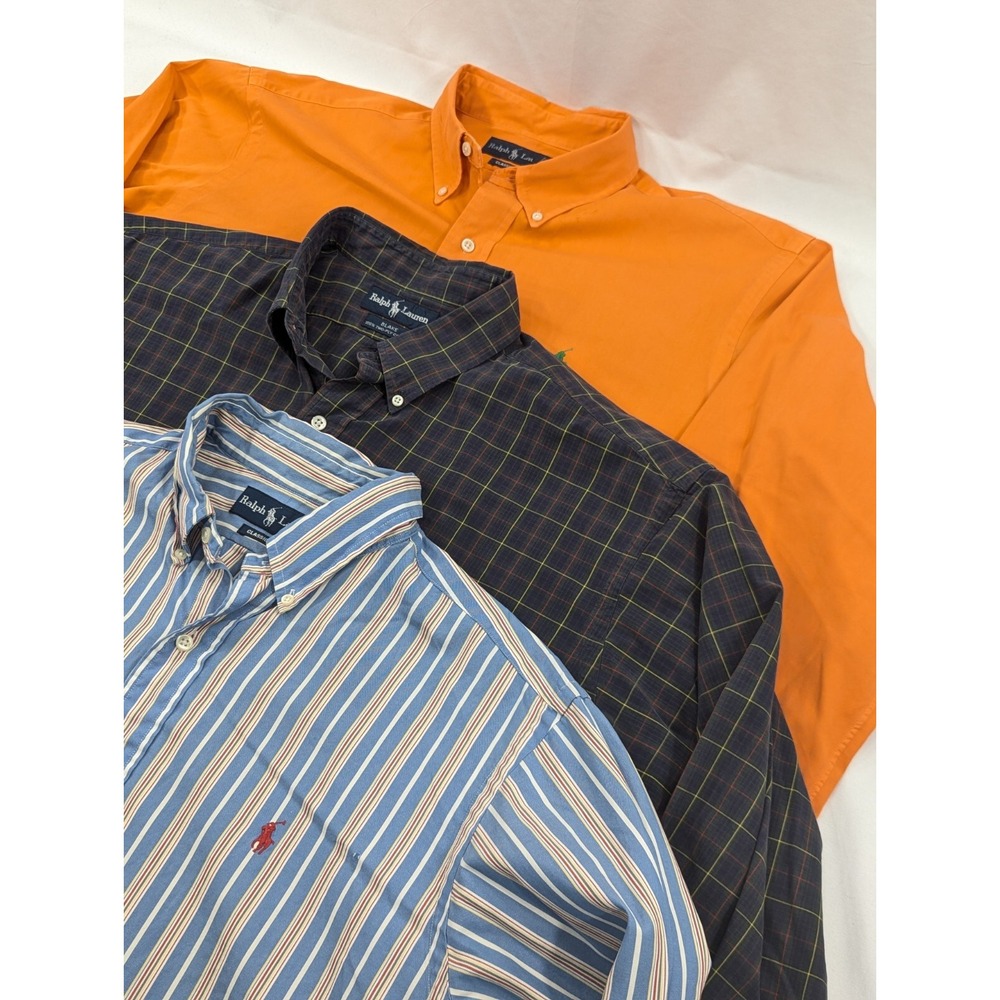 3) Three VTG Polo Ralph Lauren Shirts Extra Large 2) Classic Fit 1)‎ Blake Fit